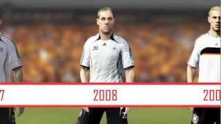 Evolution of FIFA Player Germany  Podolski Ballack Schweinsteiger [upl. by Anaujat]