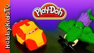 Cars  Planes Get Play Doh Hero Makeover with Dublo Lego [upl. by Yrocaj549]