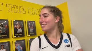 Iowa womens basketball Kate Martin jokes Im not that tough after head injury in NCAA Tournament [upl. by Asilehc925]