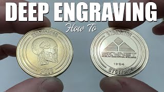 Deep Engraving Metal Coins  Full Instructions amp Fiber Laser Settings [upl. by Amitak]