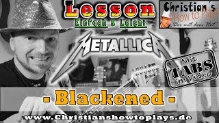 How to Play Metallica BLACKENED Interluderiff Tabs Akkorde E Gitarre lernen Tutorial Lesson HD [upl. by Singhal]