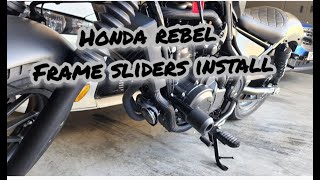 Honda Rebel CMX 500 Frame Sliders install  7W3KD TWEAKED [upl. by Reeta402]