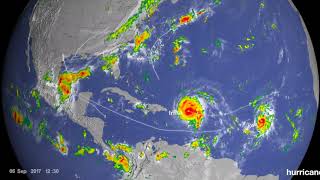 Hurricanes in the Atlantic from August 10 to September 23 2017 [upl. by Remington]