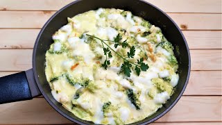 ¡Porque no conocía esta receta antes POLLO CON BRÓCOLI  GRATINADO EN SARTEN  Receta saludable [upl. by Reffinej]