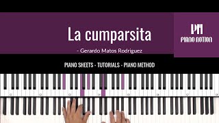 La cumparsita  Tango Sheet Music  Piano Solo Tutorial  Piano Notion Method Book 5 [upl. by Comethuauc]