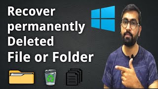 How to recover permanently deleted filesfolder for free on windows 1087 without software in 2 min [upl. by Tuneberg]