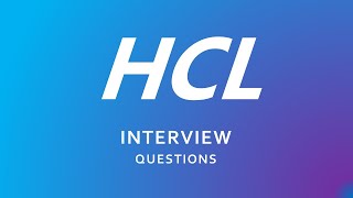 HCL Interview Questions for freshers  HCL  Technical  HR [upl. by Chet21]