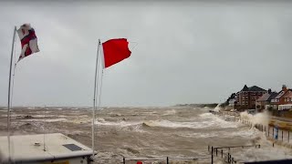 Storm  Live Cam  Beach  West Kirby  Hilbre Island [upl. by Radford]