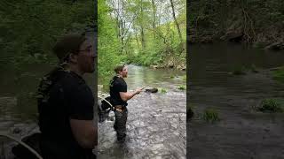 Got to love when the water is boiling with Native Brooke Trout fishing flyfishing wild stream [upl. by Ylrebmik]