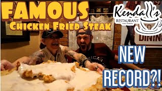 KENDALL’S FAMOUS CHICKEN FRIED STEAK CHALLENGE  NEW RECORD  DAN KENNEDY  MOM VS FOOD [upl. by Arok]