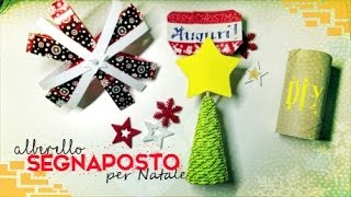 ALBERELLO di NATALE SEGNAPOSTO fai da te  riciclo creativo tutorial 4 [upl. by Mor872]