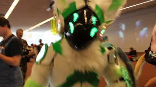 Hixbis Protogen Full Suit at Anthrocon 2017 [upl. by Akiemahs]