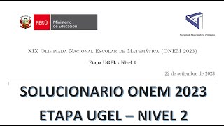 Examen ONEM 2023  Nivel 2  Etapa UGEL [upl. by Cleveland]