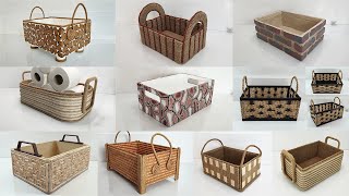 10 Storage Organizer Racks from Waste Materials  Storage Basket Ideas Craft Ideas 54 [upl. by Hwu579]