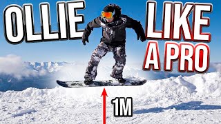 How to Ollie like a Pro the simplest trick on a snowboard [upl. by Bohrer]