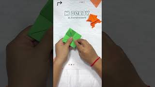 Paper Jumping Frog  Easy Origami papercraft origami diypapercraft MDobbY [upl. by Reese]