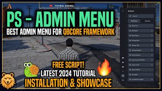 QBCore PSAdmin Menu  Installation  Free QBCore Framework Script  FiveM Admin Menu Script [upl. by Zantos]