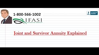 Joint and Survivor Annuity Explained [upl. by Kessiah661]