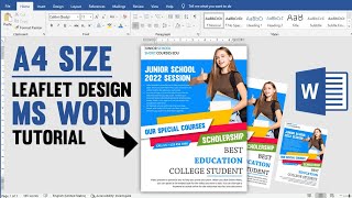 OMG 🔥How to Make Leaflet Design Microsoft Word Tutorial  Printable Pamphlet Design [upl. by Ainitsirk94]