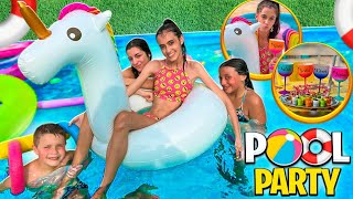 FIZ A MELHOR FESTA NA PISCINA COM MINHA FAMILIA  Pool Party da Gabi [upl. by Stubbs968]