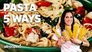 5 Easy Pasta Recipes 5 Ingredients Each  Get Cookin  Allrecipes [upl. by Anaugahs]