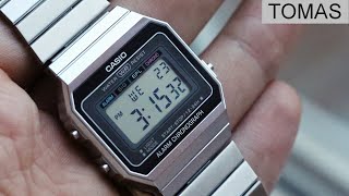 6mm thickness Casio A700WE review and comparison to A700WEM View from the side [upl. by Airdnazxela]