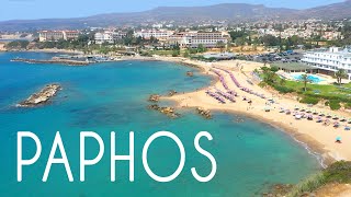 PAPHOS Check out any hotel and its beach for 1 minute  Cyprus [upl. by Atinad]