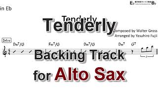 Tenderly  Backing Track with Sheet Music for Alto Sax [upl. by Enram901]