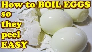 HARD BOILED EGGS  How to BOIL EGGS so they PEEL EASY and NO Eggshells StickSticking  HomeyCircle [upl. by Aicire]