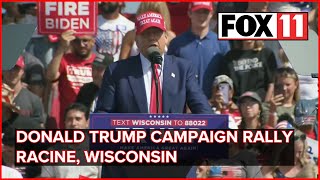 Donald Trump campaign rally in Racine Wisconsin [upl. by Oiuqise]