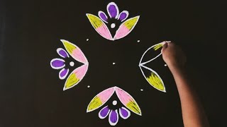 5×3×3 rangoli  festival rangoli design  simple and easy rangoli  रांगोळी  daily rangoli design [upl. by Luanni]