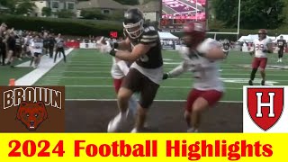 Harvard vs Brown Football Game Highlights 9 28 2024 [upl. by Nylasej862]