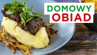 Wątróbka drobiowa z cebulą na ziemniakach puree 🍽 [upl. by Aecila677]