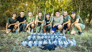 Ouverture de la Chasse au Pigeon entre Copains ChasserCuisinerManger [upl. by Woodhead]