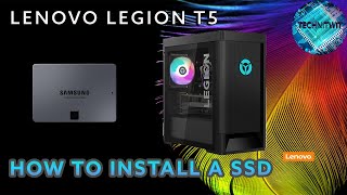 Lenovo Legion T5 Lets upgrade the SSD How to install a SSD [upl. by Salomon]