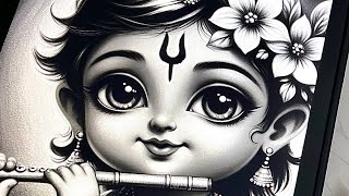 How To Draw LITTLE KRISHNA Part 2 Lord Krishna Easy Realistic Drawing❤️🙏ArtNHue [upl. by Odradlig95]