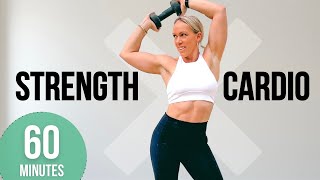 60 MIN SWEATY SUPERSETS  Strength amp Cardio Workout [upl. by Sucramat]