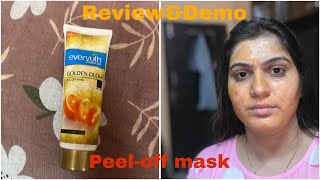 Everyouth Golden Glow Peel Off Mask ReviewampDemo 🌻❤️ [upl. by Hands320]