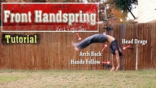 How to do a Front Handspring  Tutorial  Short amp Detailed [upl. by Keene]