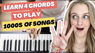 Learn 4 Easy Piano Chords to Play Thousands of Songs FAST [upl. by Haines]