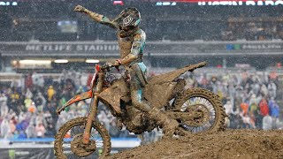 Supercross Round 14 450SX Highlights  East Rutherford NJ MetLife Stadium  Apr 23 2023 [upl. by Attolrahc]