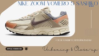 Nike Zoom Vomero 5 Sashiko  SandriftEarthMuslinKhaki FZ5051121 [upl. by Ahsie]