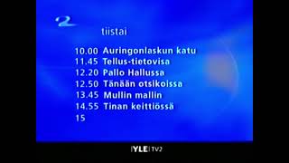 YLE TV2 01032005  Päivän Aloitus  Ohjelmatiedot [upl. by Theodora]