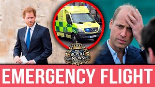 🛫 EMERGENCY PRINCE HARRY FLIGHT TO LONDON FOR PRINCE WILLIAMS HEALTH [upl. by Anuahsal951]