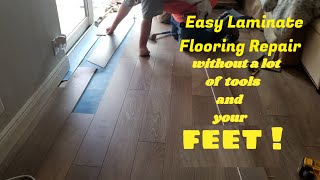 Laminate flooring repair How to repair water damaged laminate floor Laminate floor installation [upl. by Almap]