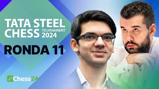 ¡DUELO de GENIOS Gukesh vs Alireza  Tata Steel Chess 11ª Ronda [upl. by Noelani662]