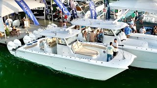 New 35 Freeman Catamaran and 32 X3 Trimaran Miami Boat Show [upl. by Berlinda]