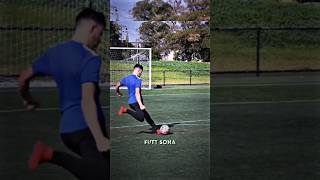 Curl Shot Tutorial 🚀 football footballskills skills tutorial viral fyp [upl. by Arob]