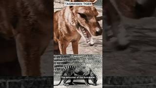 Tasmanian Tiger Reasons it got disappeared 🐅 facts wildlife shorts [upl. by Relyhcs]