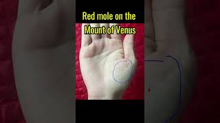 Red mole on the Mount of Venus shorts astrology [upl. by Gerick]